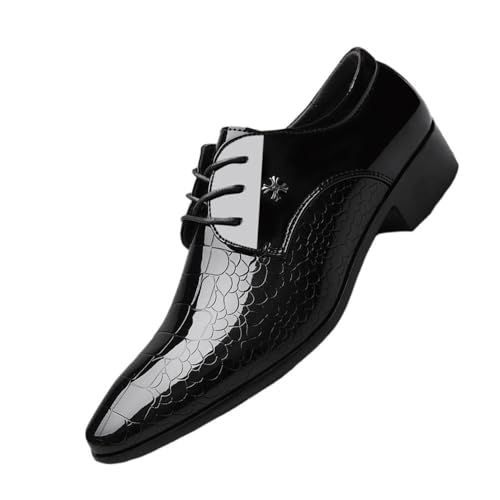 Men's Leather Shoes Business Shoes Large Size Wedding Shoes Oxfords(48)2