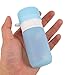 Imagen de AKOOSY Aplicador de Protector Solar Recargable de Silicona Azul con Dispensador Roll-on Flexible y Envase Cosmético Portátil Adecuado para Viajes y Uso Diario