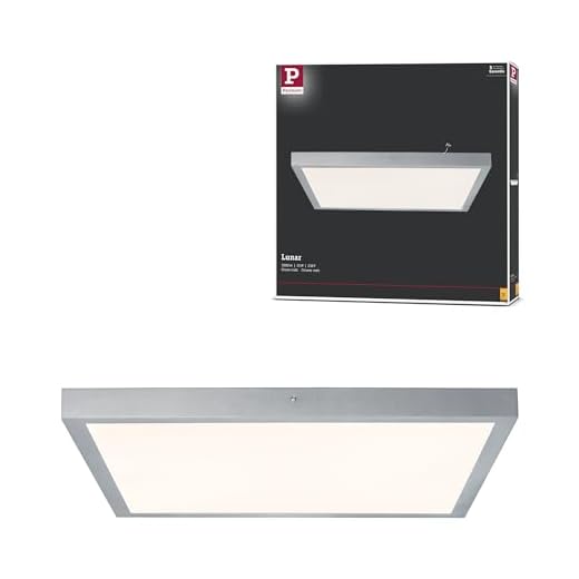 Paulmann 706.52 WallCeiling Lunar LED-Panel 600x600mm 27,4W 230V Chrom matt Alu 70652 Deckenaufbauleuchte Deckenleuchte Deckenlampe