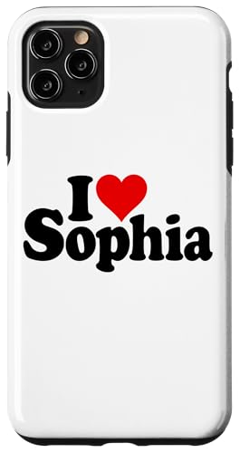 I LOVE HEART SOPHIA NAMEE ON A TEE �X�}�z�P�[�X iPhone 11 Pro Max �p