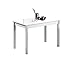 ASTIMESA Mesa de Cocina Fija Blanco 100x60 cms