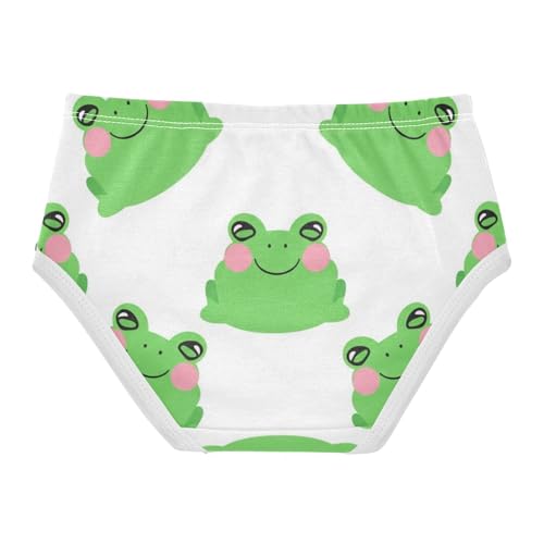 Cute Cartoon Green Frogs White Toddler Girls Underwear 2t Cotton Little Girl Panties Colorful Kids Briefs Undies2