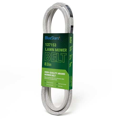 Image of BlueStars 137153 Mower Drive Belt | Aramid Cord | 83 inch x 1 /2 inch | Drive Belt - For Craftsman Husqvarna AYP Poulan Pro Weed Eater Lawn Mowers - Replaces 532137153 161588 532161588