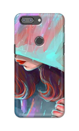 Image of PRINTFIDAA Pretty Woman Under The Umbrella Painting Printed Designer Hard Case for OnePlus 5T Back Cover -(e) RPM1007