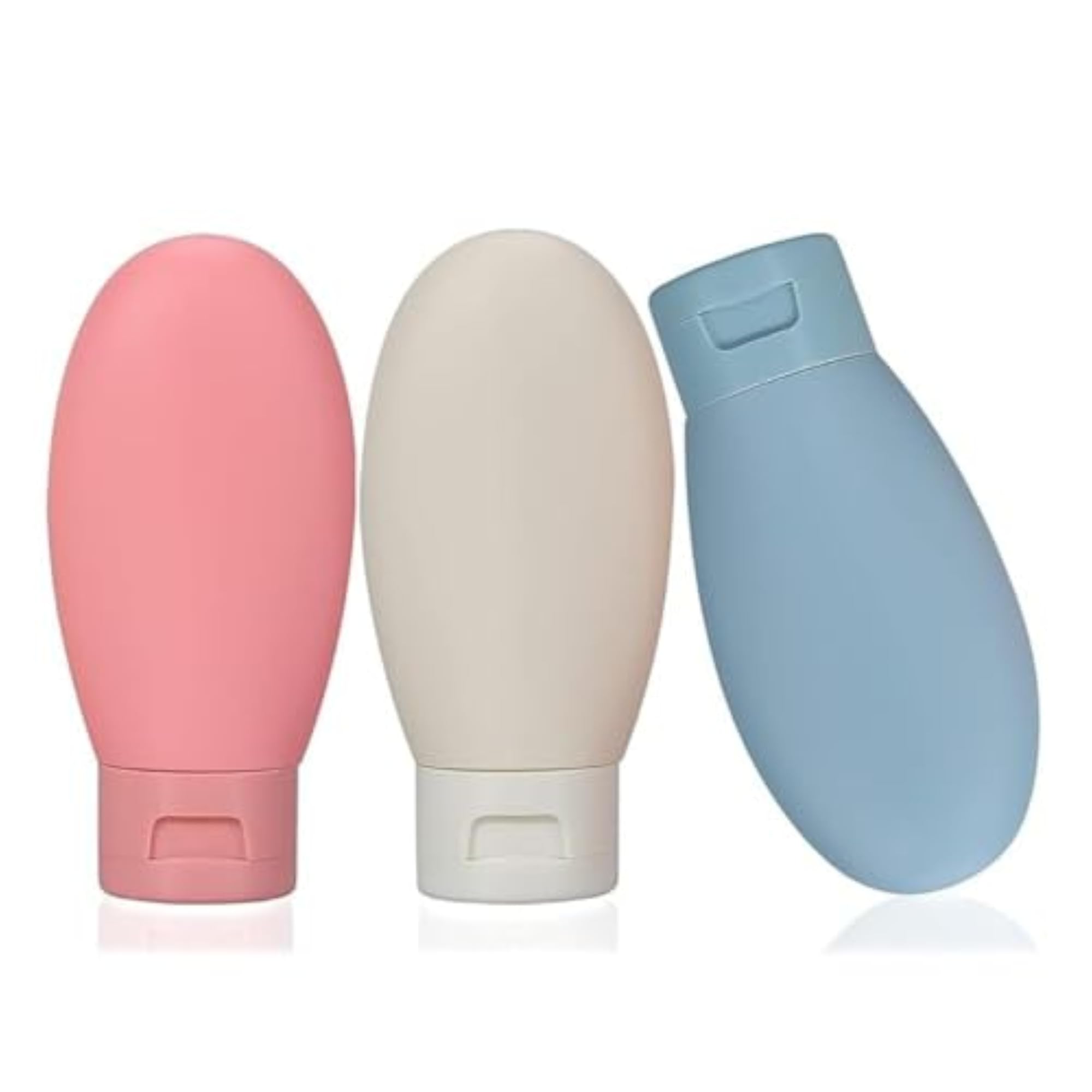 Portable Silicone Travel Bottles, Leak Proof Squeezable Containers