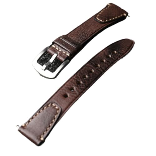 Watch Band Cuir marron homme bracelet de remplacement DE TIRMUR 18222M