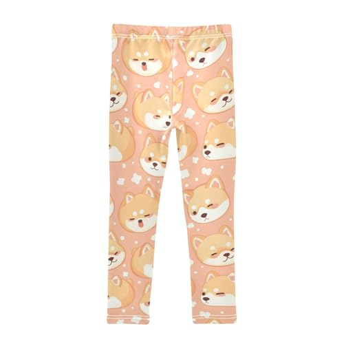 Cute Dogs Puppy (13) Girl's Leggings for Kids Toddler Girls Ankle Length Legging Daily Pants Ballet Yoga Tights Bottoms 6T Multicolor2