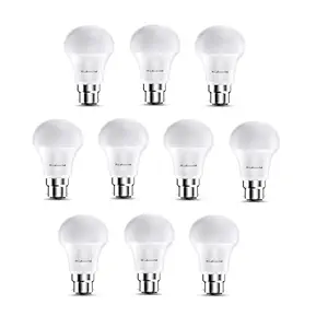 Goldmedal Wow 9W B22 Base LED Bulb ? Cool Daylight (6500k) | Energy Efficient | 230 Degree Light Coverage | Surge Protection up to 4KV | Rated Life 15000 Hrs | for Home & Office |Pack of 10