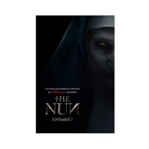 The Nun Horror Movie Poster Cover 2 Canvas Poster Wall Art for Home Bedroom Office Dorm Room Decor Gift Unframe-style 12" L X 18" W