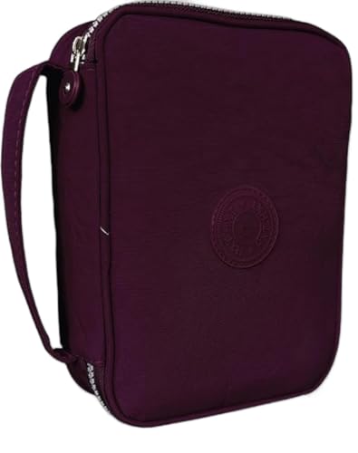 Estojo escolar grande para 100 lapis em Nylon com 25 elasticos (Roxo)