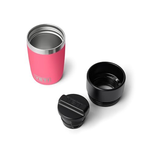 Image of YETI Rambler 8 oz Travel Bottle, Stainless Steel, Vacuum Insulated with Leakproof Commuter Cap, Tropical Pink