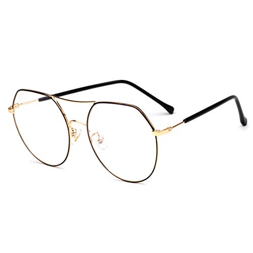 EIIORPO, Elegant Blue Light Blocking Glasses Unisex Stylish Aviator Geometric Non-Prescription Eyeglasses