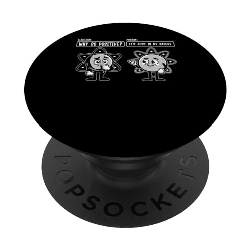 Lindo Química Protón Electrón Dibujos Animados Ciencia Humor PopSockets PopGrip Adhesivo