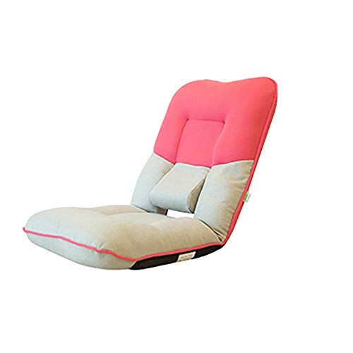 Lazy Sofa Back Back Thicker Sofa Single Picnic Sofa Bed Chair Balcony Chair (Color: Pink)