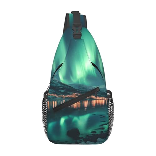 Bolsa Relief Rooster com alças ajustáveis na diagonal, Paisagem aurora, tamanho �nico