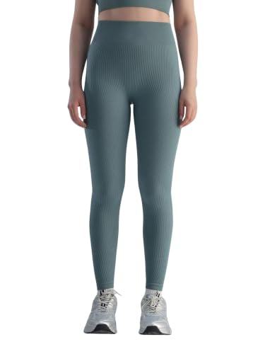 Image of CAVA Seamless Cinched Leggings for Women | High Stretch, Ribbed Waistband, Compression Fit, Moisture-Wicking | Sculpting Activewear Bottoms