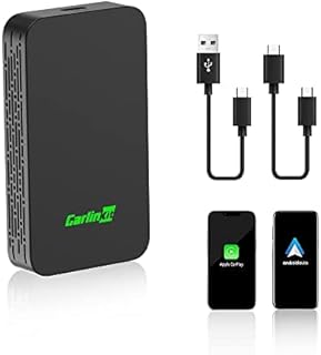 CarlinKit 5.0 Wireless CarPlay 2023 Apple CarPlay Android Auto Wireless Adapter 2air. for All Factory Built-in Wired Carplay & Wired Android Auto Cars, Plug and Play Wired to Wireless
