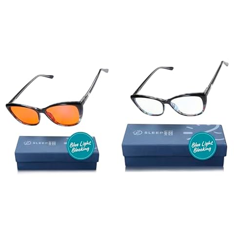 Sleep ZM Mystic Cat Eye Blue Light Glasses for Computer, TV, Gaming Use Improve Sleep Quality by Naturally Producing Melatonin for Women and Men Cover