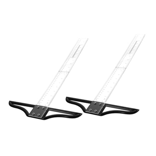 HAWILLOSCH 2個精密マーキング定規 測定用定規 アクリル 素材 軽量 ポータブル デザイン用 測定工具