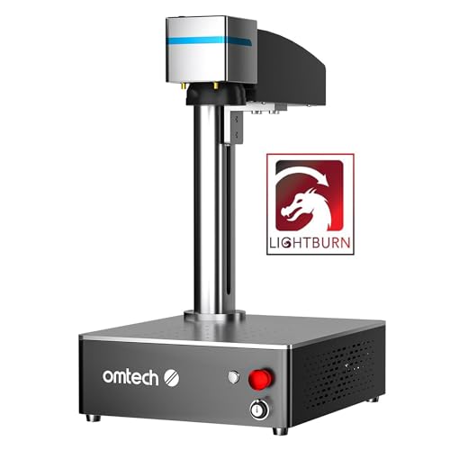 OMTech 50W Fiber Laser Marking Machine with Lightburn ±0.01mm Precision | 5.9