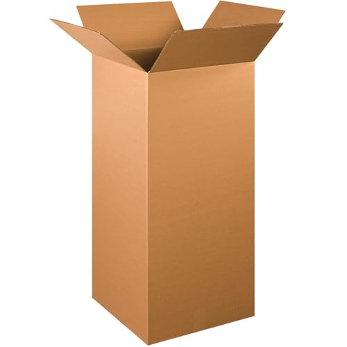 Image of BOX USA 16x16x36 Tall Boxes for Shipping, Moving & Packing, 10-Pack | Long Boxes 16 inchL x 16 inchW x 36 inchH Corrugated Cardboard for Home, Business, e-Commerce Order Fulfillment Supplies, 10-Pack