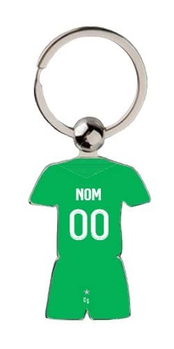 Porte Clé Football Saint Étienne 2021 2022 Maillot Domicile Personnalisable avec Nom et Numéro Vert