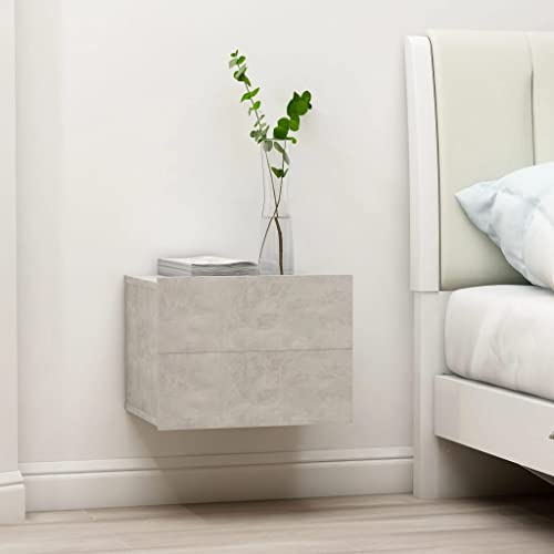 ZQQLVOO Mesita de noche gris hormigón, 40 x 30 x 30 cm, de madera, mesa auxiliar, mesita de noche, mesita de noche, mesita de noche, mesita de noche, para dormitorio, salón, oficina