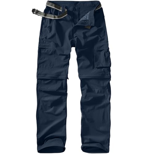Hiking Pants Men Convertible Quick Dry UPF 50 Lightweight Zip Off Safari Fishing Travel Cargo Trousers