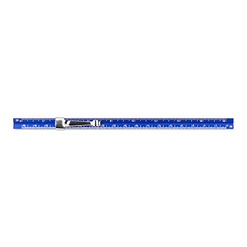 Image of Alumicolor Aluminum Engineer Pocket Scale With Clip, 6IN, Blue