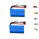 Especificaciones OUYBO 7.4V 3000mAh 18650 lipo batería for Udi U12A Syma S033G Q1 H100 H101 H102 H103 FT009 aviones barcos rc modelo EL-2P / SM/JST/T Plug Accesorios de batería de piezas RC (Color : SM 4P)