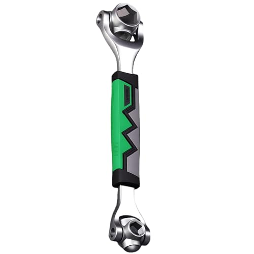 Llave de trinquete de rotación de 360 grados, llave hexagonal antideslizante de 30 x 3 x 3 cm, llave de trinquete de ahorro de energía 52 en 1, reparación de automóviles, técnico de mantenimiento