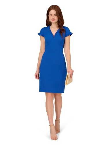 Adrianna Papell Women's Micro Ruffled Sheath Dress4