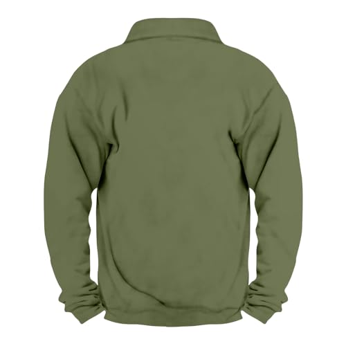 SGASY Men's Sweatshirt Button Up Pullover Outdoor Casual Standing Collar Long-Sleeved Sweater Crewneck Sweatshirts S-5XL2