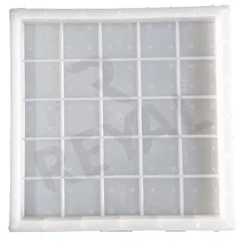 Reyal White Plastic Chequered Mould 25Khanna Paver Block Mould (Size : 12