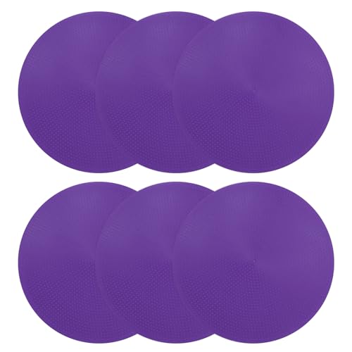 Cônes plats dots poly violets pour l'entraînement de danse et gym