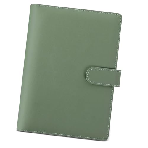 Ringbuch A5 Nachfüllbar, Ringbuch aus Kunstleder Budget A5 Binder, Binder, Kann für Arbeit, Studium, Aufzeichnung Verwendet Werden, Olivgrün (Ohne Innenpapier)
