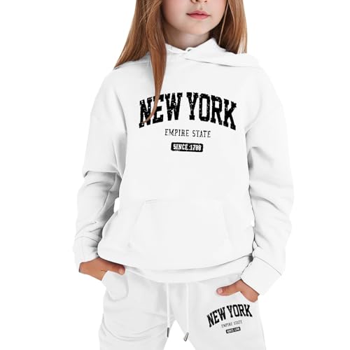 Sweat à capuche fille lavable en machine et tenue coton d'hiver