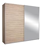 Möbel Jack Schwebetürenschrank - Eiche Sonoma Dekor - 271 x 210 cm - mit Spiegel
