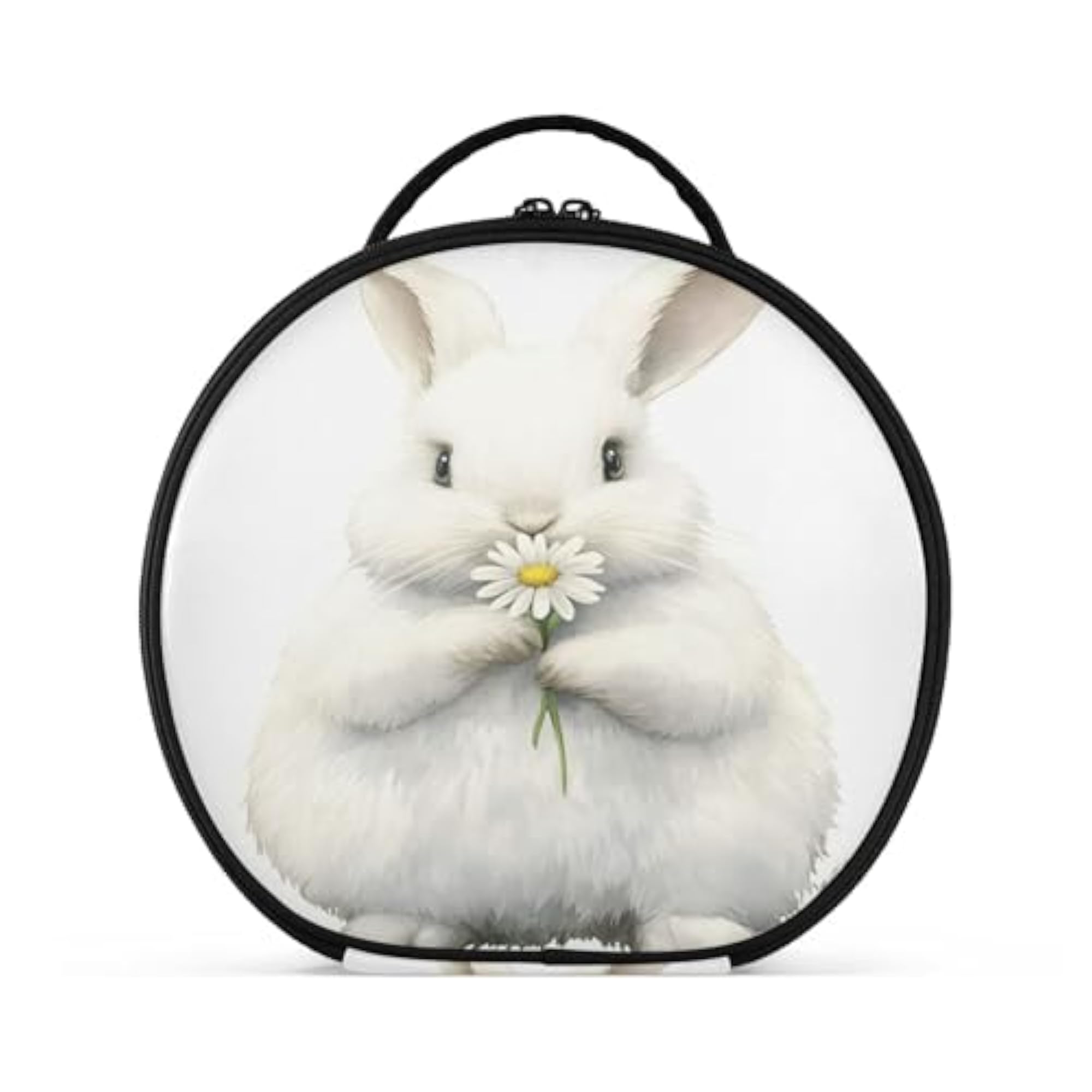 Bunny with Daisy Travel Makeup Case, Portable Organizer