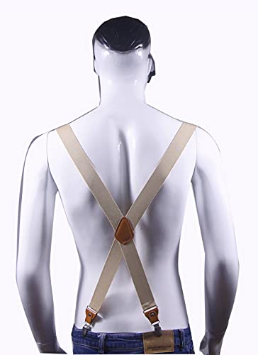 Image of Adjustable Elastic Suspenders for Men's and Women's with X Back Suspenders for Casual & Formal