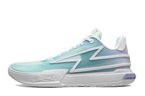 LI-NING Wade Flash Men Basketball Shoes Lining Anti-Slip Professional Shock Absorption Sneakers Sports Shoes Sky Blue ABPU027-4 US 8.5