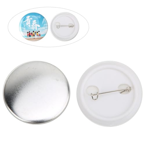 Buttons Anstecker, 100 Sets Buttonrohlinge 37mm Pins Anstecker Buttons Selber Machen Anstecknadel für die Buttonherstellung DIY-Bastelmaterial