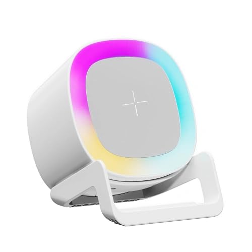 Enceinte bluetooth réveil multifonction avec chargeur sans fil pour smartphone