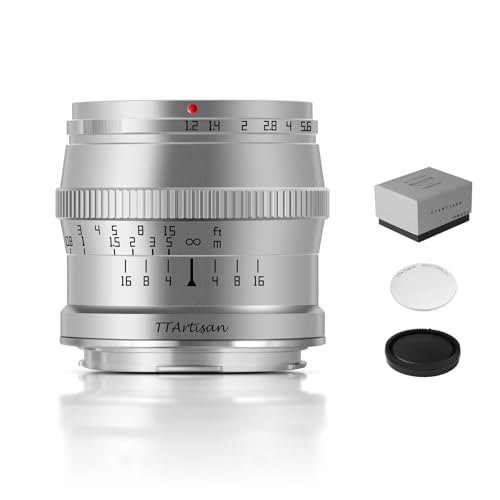 Image of TTARTISAN 50mm F1.2 APS-C Manual Focus Lens Large Aperture for T Series TL TL2 CL FP (L Mount, Silver)