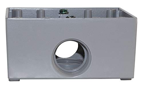 Sigma Engineered Solutions, Gray Sigma Electric 14357 1-Inch 3 Hole 2-Gang Box #TOP3