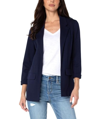 Liverpool Women's Petite Boyfriend Blazer with Princess Darts Super Stretch Ponte - Main Image