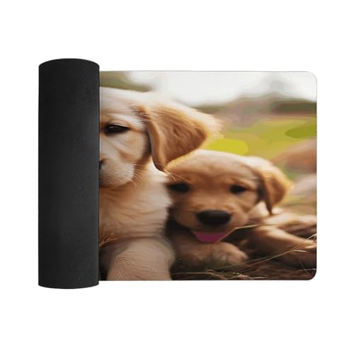 Alfombrilla de Escritorio Grande con Golden Retriever miniatura 3