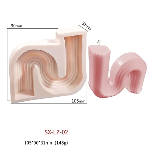 S Geometric Shape Candle Mold Geometric Resin Mold Geometric Silicone Mold For Candles Soap Mold Nordic Geometric Line Candle Making Mold #TOP1
