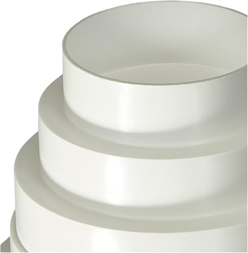 Diameter 3” 4” 5” 6” PVC Reducer Connector Reducer Pipe Transition Ventilation Round Pipe Ventilation Ventilation Duct Fan Universal Diameter 3-6 inch