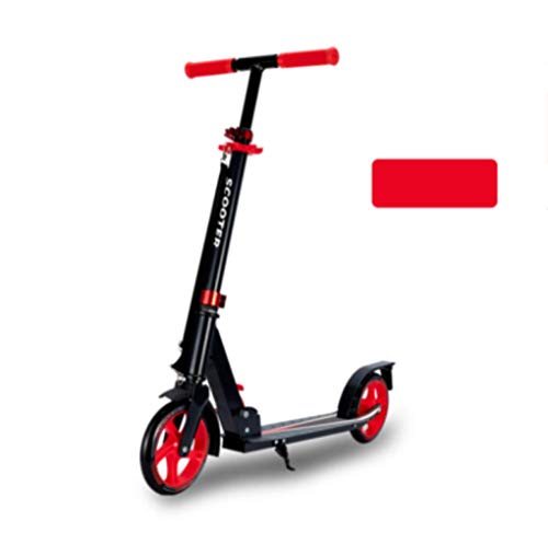 HUYYA Stunt Scooter für Erwachsene, Quick-Release Faltsystem + Scooter Schulterriemen, Große Räder, bewegliche City-Roller, Maximale Last 100kg / 220lb,red Cover